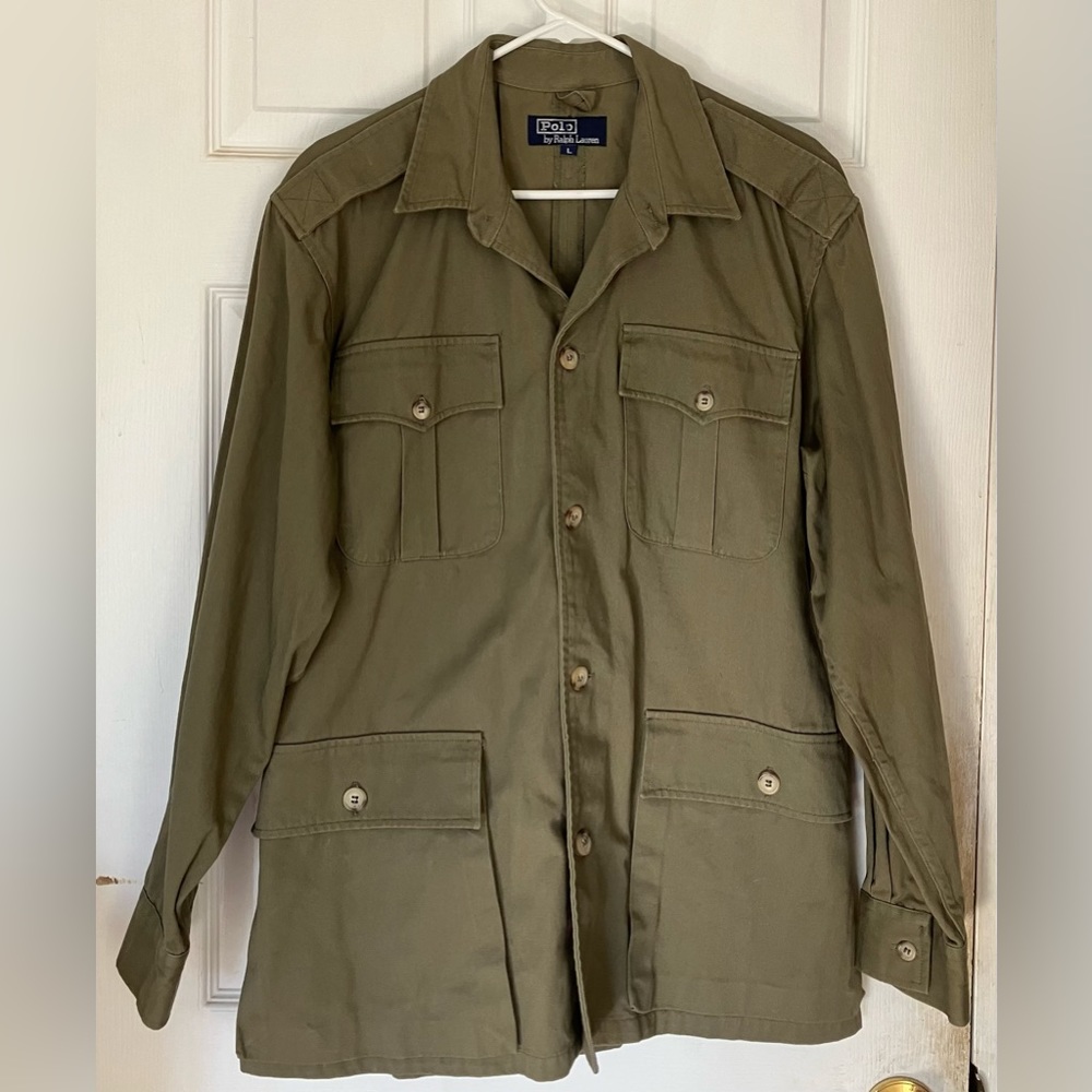 POLO by Ralph Lauren Men’s Vintage Army Green Twill Jacket Large